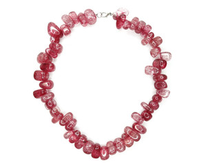 Obraz premium fashion beads necklace jewelry with semigem crystals tourmaline