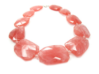 fashion beads necklace jewelry with semigem crystals quartz