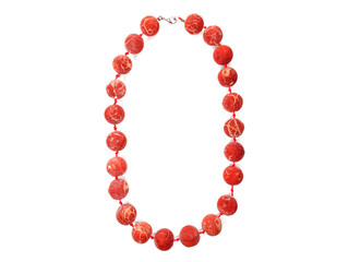 fashion beads necklace jewelry with semigem crystals coral