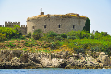 Fototapeta na wymiar Mamula island fort, Boka Kotorska bay of Adriatic sea, Montenegro. 