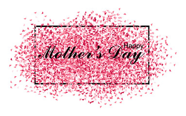 Happy Mother's Day, red glitter realistic