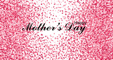 Happy Mother's Day, red glitter realistic