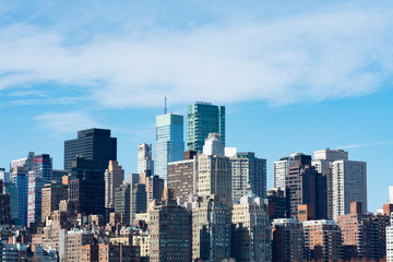 Fototapeta na wymiar Midtown Manhattan Skyline with Skyscrapers and Buildings in New York City