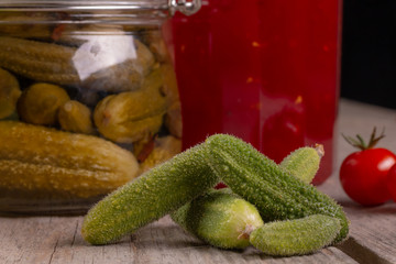 cucumber tomatoes cherry tomato jam canned corinichon