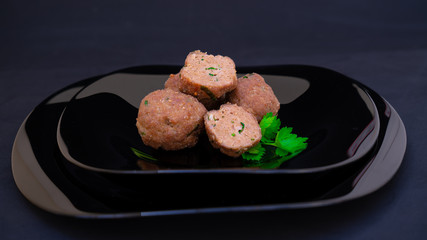 fried meatballs on the plate