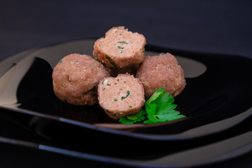 fried meatballs on the plate