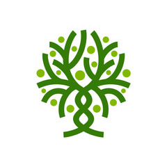 Abstract Tree Vector Logo 