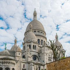 Paris, basilica Sacre-Coeur, famous monument in Montmartre
