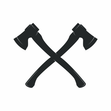 Crossed Axes Vector Illustration