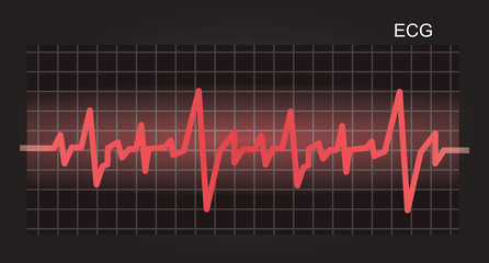 ECG. Electrocardiograph background. vector illustration