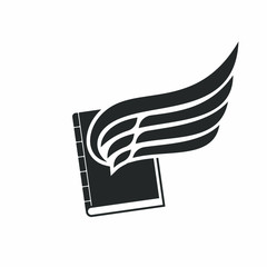 Fototapeta premium Book With Wings Icon Vector