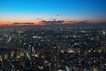 Fototapeta premium 日没の東京副都心