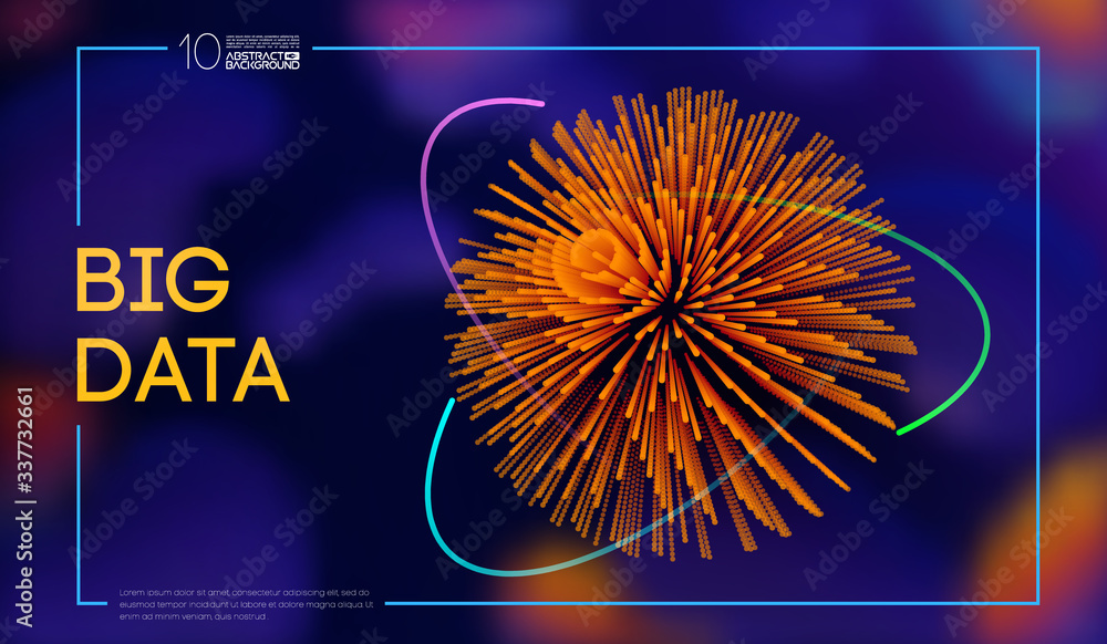 Aufkleber colorful data information electronic block concept. artificial intelligence behavioral science vecto