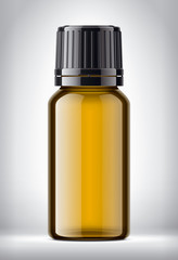 Bottle on background. Glossy surface version. 