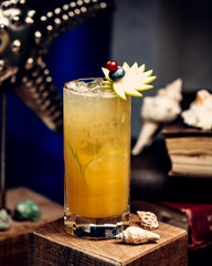 lemon ice tea on the table