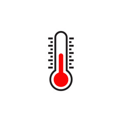 Thermometer symbol icon logo design template