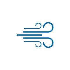 Wind symbol logo design template