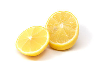 Fototapeta na wymiar cut half lemon isolate on white