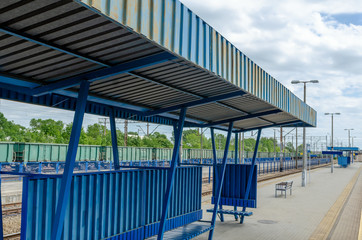 empty railway station in Europe
