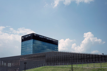 modern building with blue sky
