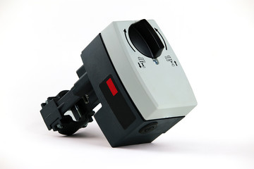motorized control valve isolate on white background.