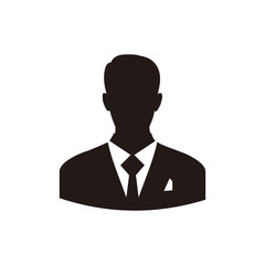 User icon of man in business suit sign	
