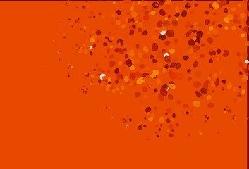 Light Orange vector template with bubble shapes.