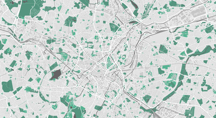 Detailed map of Birmingham, UK