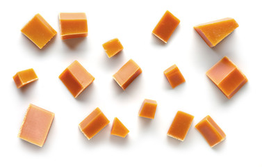 various caramel pieces