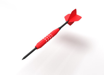 3d rendering of red dart arrow