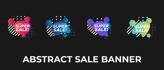 Obraz premium Elegant and Dynamic Colorful Abstract Sale Banner with Special Shapes