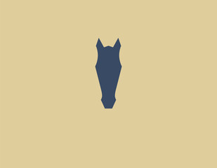 Abstract creative geometric logo horse head