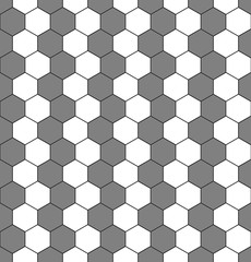 Honeycombs. White and gray. Seamless. Honeycomb background. Monochrome. Monochrome honeycombs.