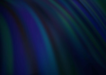Dark BLUE vector backdrop with bent lines. Colorful abstract illustration with gradient lines. Pattern for your business design.