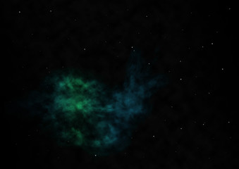 Fototapeta na wymiar Star field in space and a nebulae.