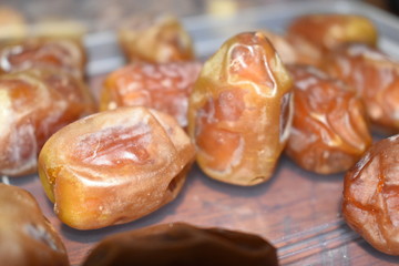 closeup view of fresh dates.
