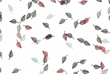 Light Green, Red vector hand painted pattern.