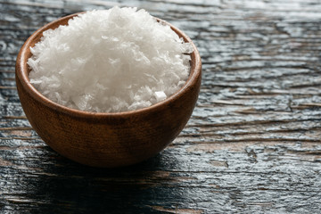 Sea Salt Flakes in a Bowl