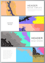 Naklejka na ściany i meble Vector layout of headers, banner design templates for website footer design, horizontal flyer design, website header. Japanese pattern template. Landscape background decoration in Asian style.