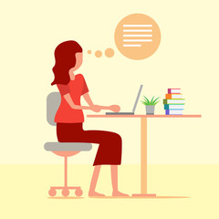 work from home vector graphic design