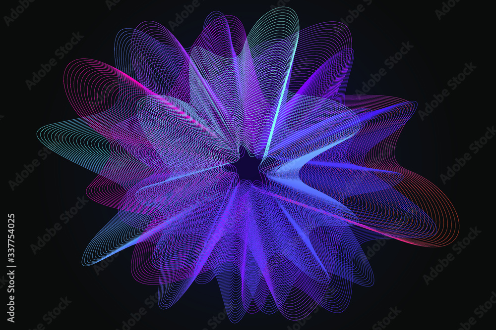 Poster sound wave. microphone voice control technology, voice and sound recognition. ai assistant voice bac