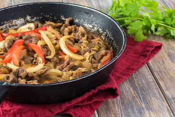 Mexican cuisine.  Carnitas de Res.