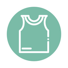 nice sleeveless block and flat style icon