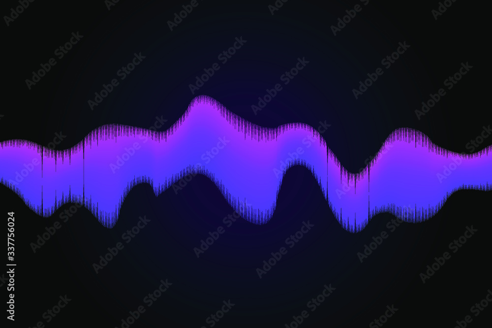 Poster sound wave. microphone voice control technology, voice and sound recognition. ai assistant voice bac