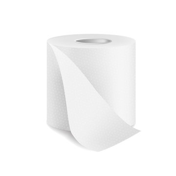 White toilet paper roll, icon.