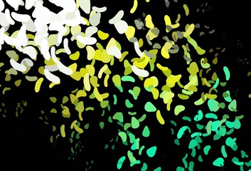 Obraz premium Dark Green, Yellow vector background with abstract forms.