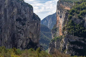 Verdon Gorge mountains on a sunny day, France