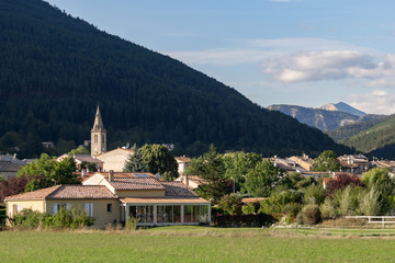 Fototapeta premium View of the city of Saint-André-les-Alpes, France