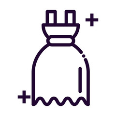 dress of woman line style icon