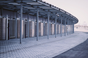 Outdoor street entrance with anti-vandal system.